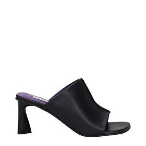 Stella McCartney Black Leather Stiletto Heels Women's Sandals